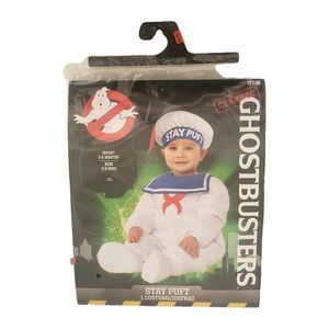 New Ghostbusters Baby Halloween Costume Stay Puft Marshmallow Man Size 3-6 Mons